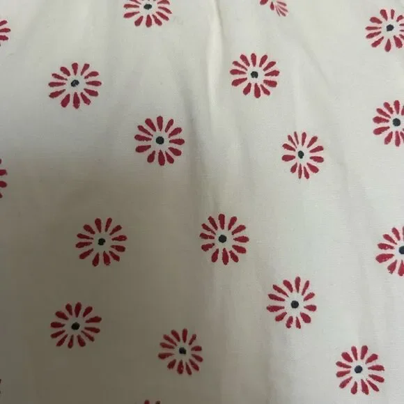 J. By J Crew Women’s Off White with Red Halter Top with Tie Neck Cotton Size 0 - Picture 2 of 11